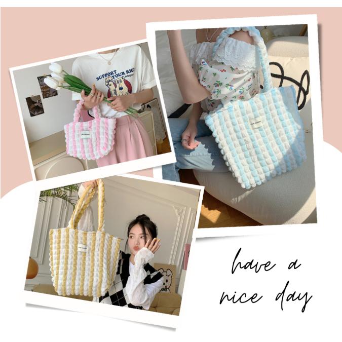 [現貨在台] 皺褶泡泡雲朵手提包/肩背包 10色可選-細節圖4