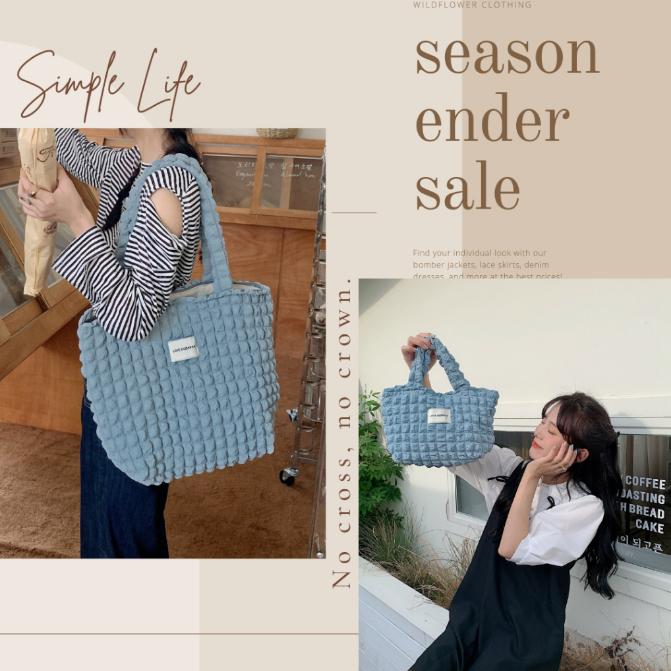 [現貨在台] 皺褶泡泡雲朵手提包/肩背包 10色可選-細節圖5