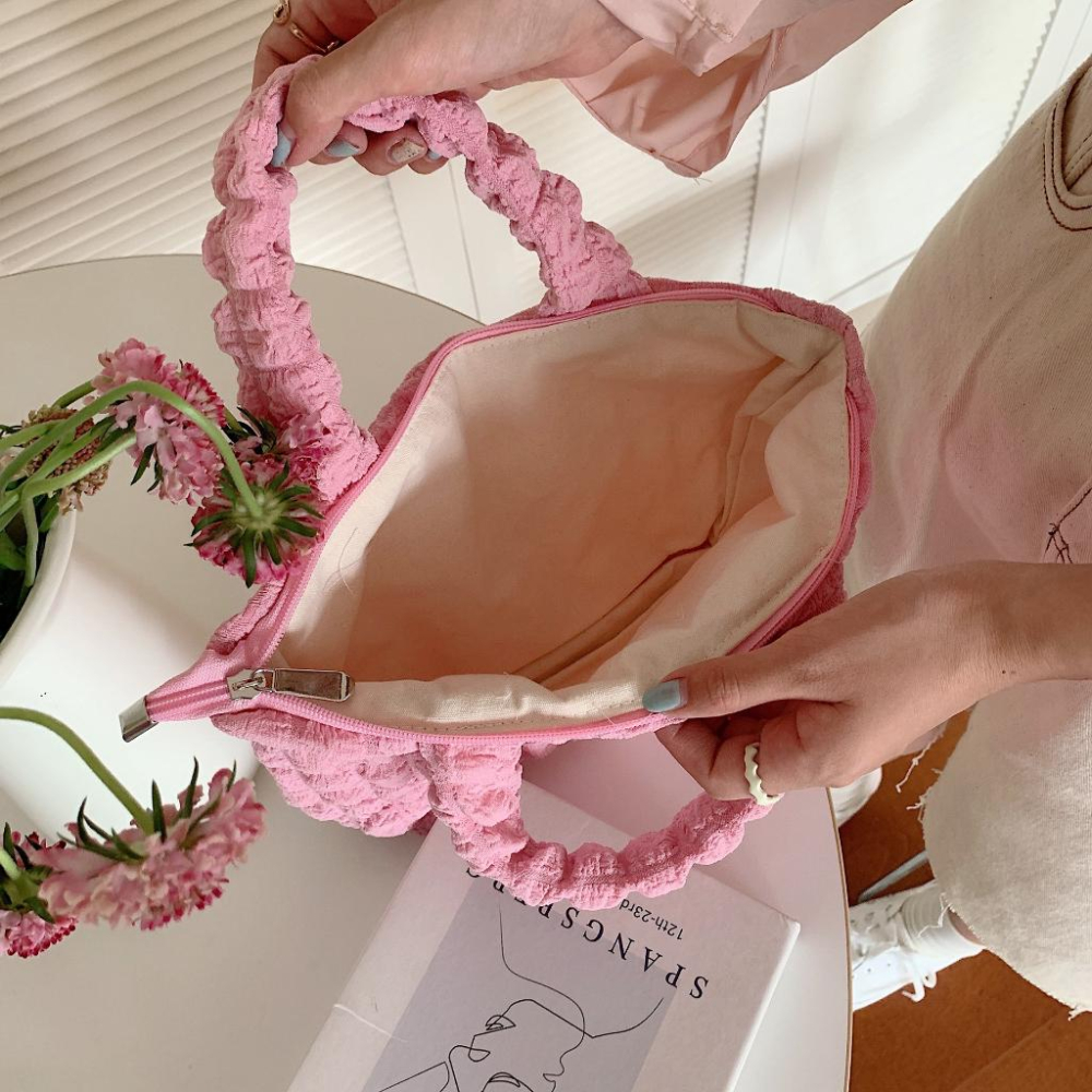 [現貨在台] 皺褶泡泡雲朵手提包/肩背包 10色可選-細節圖7