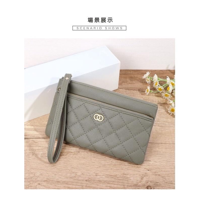 [現貨在台] 小香菱格紋雙層手拿包 皮夾 晚宴包 6色-細節圖6