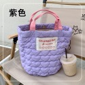 愛心壓紋鋪棉手提斜跨包 側背包 馬卡龍色 手提袋 購物袋 6色可選-規格圖8