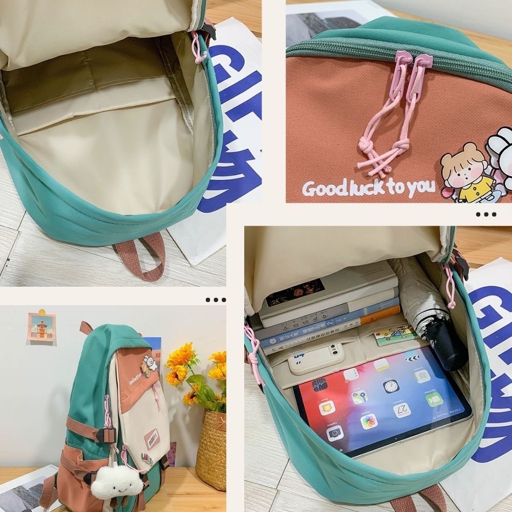 RABBIT活力拚色大容量後背包 4色可選-細節圖5