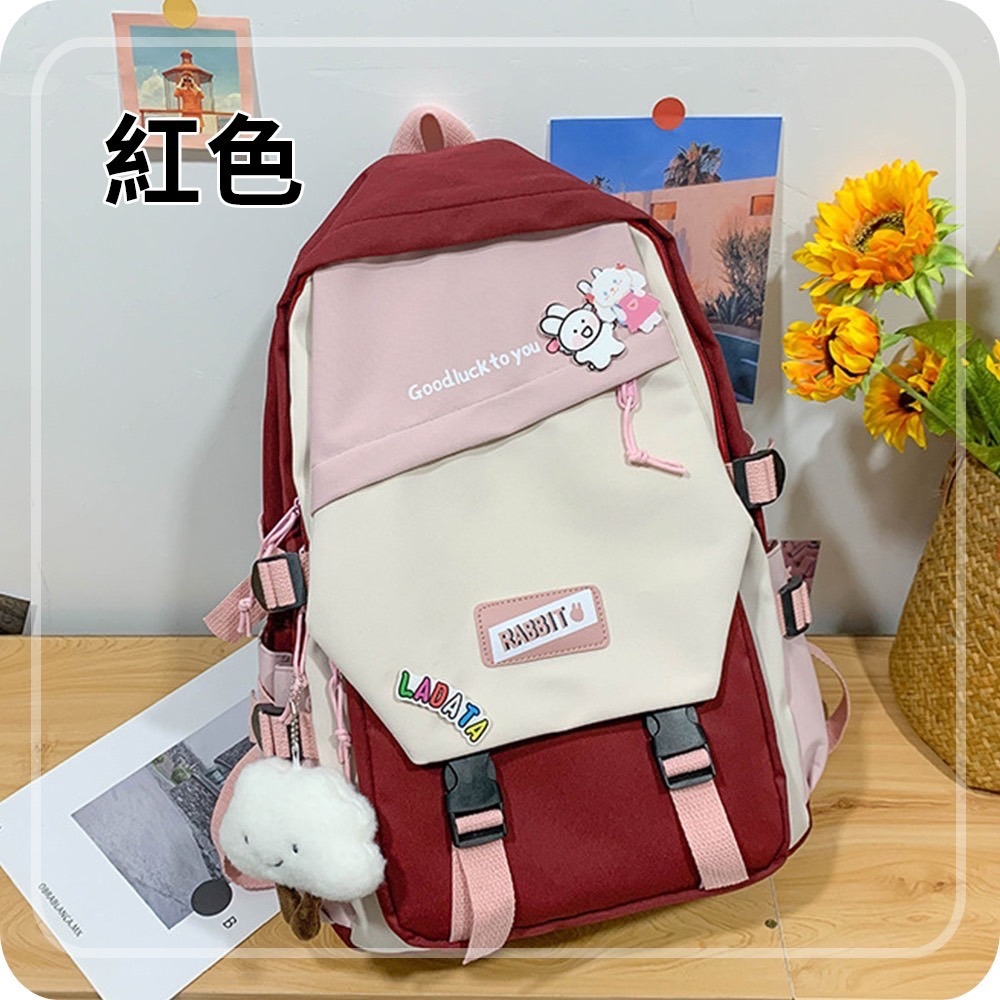 RABBIT活力拚色大容量後背包 4色可選-規格圖8
