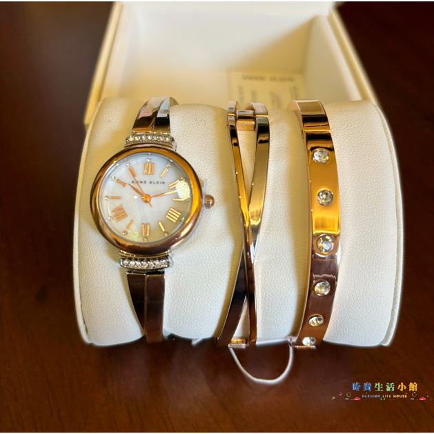 【特價現貨】 美國🇺🇸 Anne Klein 手錶套組 施華洛世奇水晶 手錶 手環 手鏈 手鐲 女生手錶 生日禮物-細節圖3