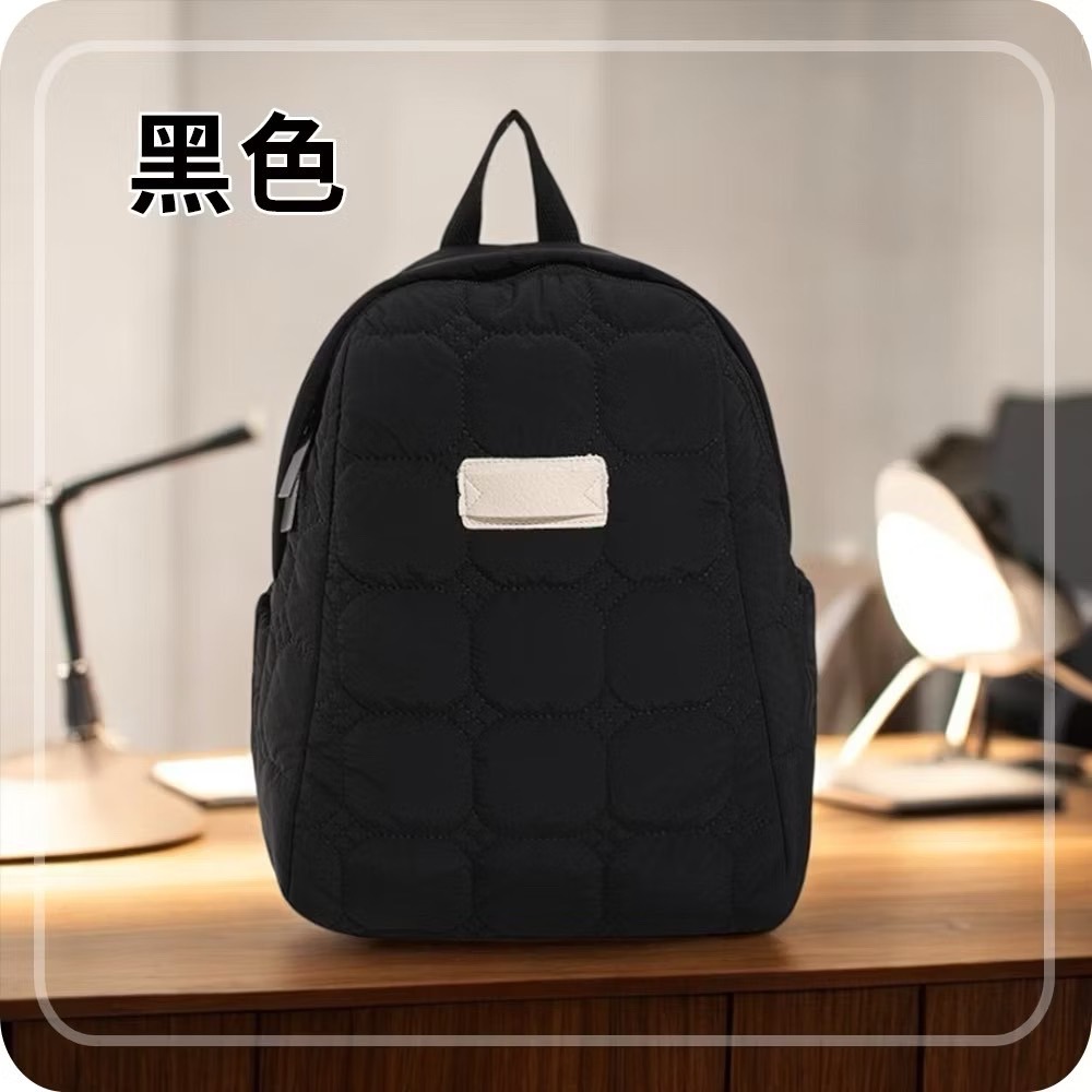 皮標復古方圓質感鋪棉後背包 學生包 5色可選-規格圖8