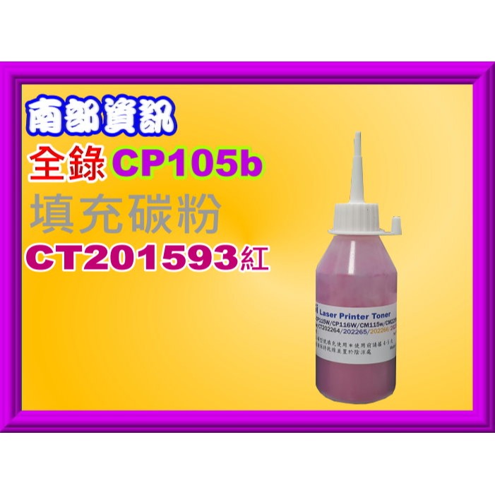 南部資訊【台灣製】全錄CP105b/CP205/CM205b/CM205f填充碳粉CT201591~CT201594-規格圖2