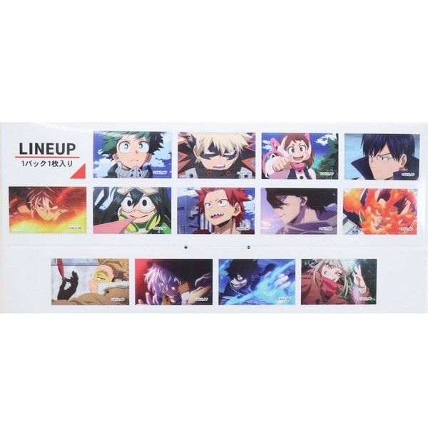 B2305I -我的英雄學院 💜布質 明信片 盲袋1個 *不可水洗*洗濯不可*＂不能指定款式＂🤍下單前請詢問有沒有貨-細節圖2