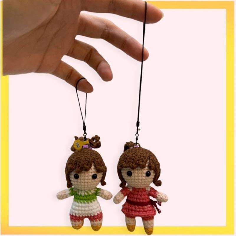 神隱少女鉤針娃娃 手作娃娃 千與千尋娃娃 娃娃吊飾 千尋吊飾-細節圖4