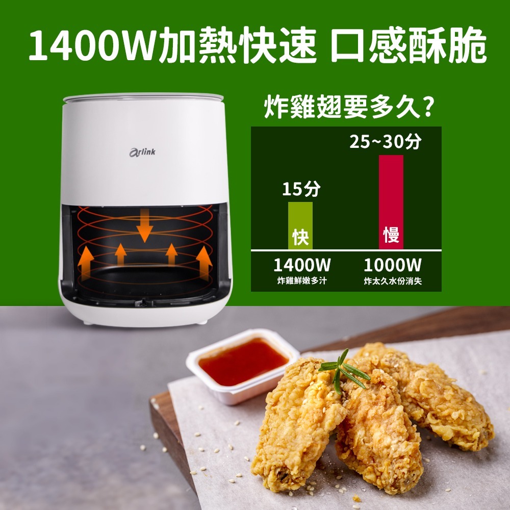 【⚡免運】Arlink🔥EB2505｜小白同學電子觸控氣炸鍋📢譽的生活美食舖-細節圖5