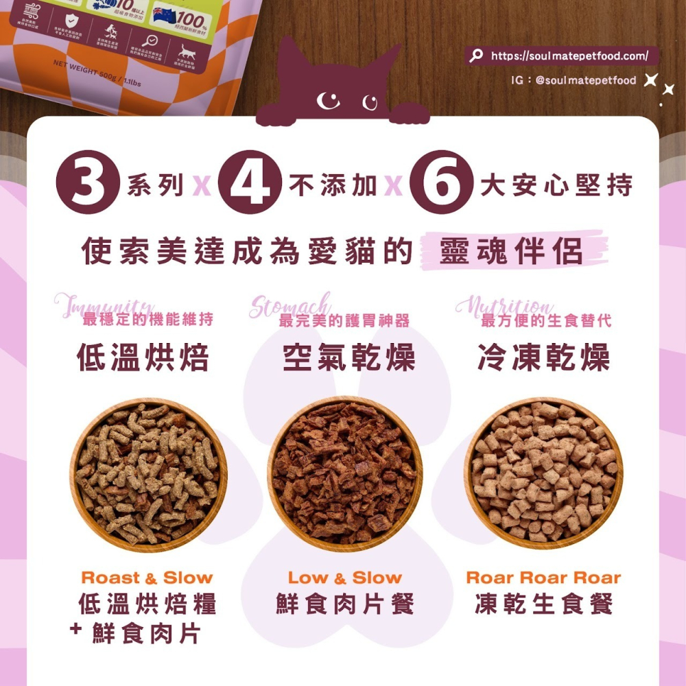 【⚡免運】SOULMATE 索美達🔥鮮食肉片餐｜貓｜草飼牛、放牧雞、深海魚📢譽的生活美食舖-細節圖3