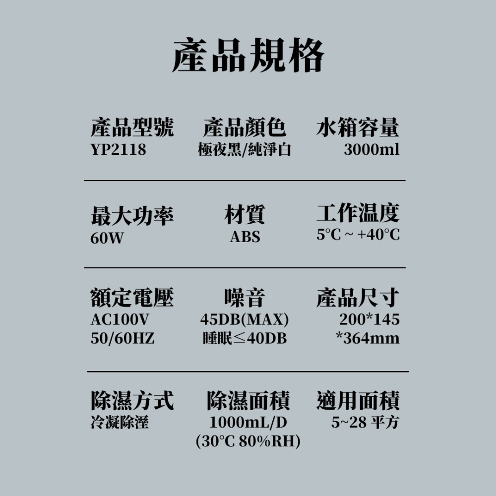 【⚡免運】滿點創意🔥PureMist｜靜音高效除濕機📢譽的生活美食舖【25/02/07】-細節圖8