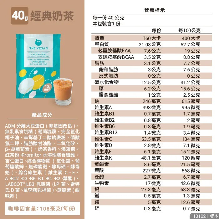 ⚡經典奶茶｜40克⨯5包