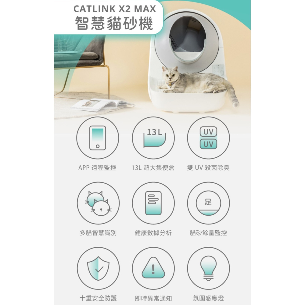 【⚡免運】CATLINK🔥X2 MAX｜智慧貓砂機＋踏板📢譽的生活美食舖-細節圖2