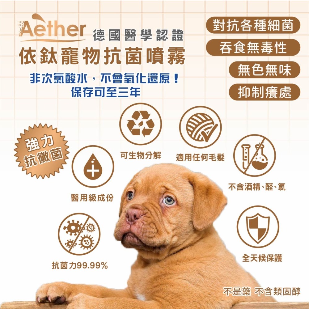 【⚡免運】Aether 依鈦抗菌專家🔥寵物抗菌噴霧｜100ml、250ml📢譽的生活美食舖【25/03/03】-規格圖11