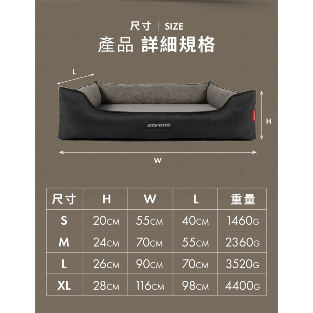 【⚡免運】澳洲 EzyDog🔥Smart恆溫記憶寵物床｜散熱層｜防水層📢譽的生食舖【保證正品】【25/04/24】-規格圖8