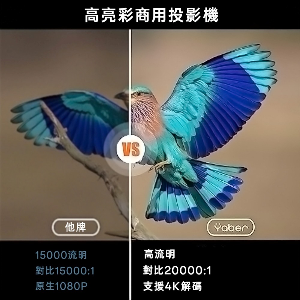 【免運】YABER🔥U6 高亮彩商用投影機｜USB讀取、K解碼、校正📢譽的生食舖【保證正品】【📌25/05/29】-細節圖5