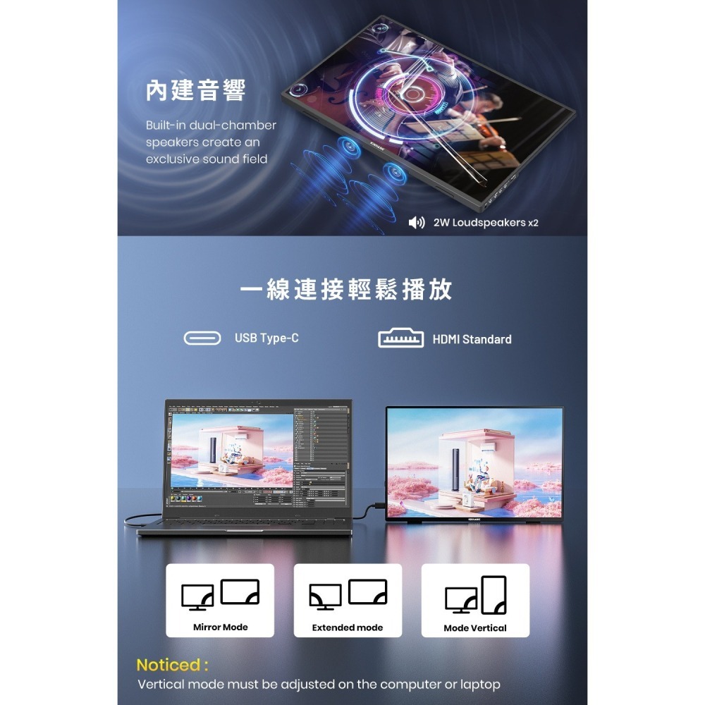 【免運】Kinhank🔥16型IPS可攜式螢幕｜Google TV、聯網📢譽的生食舖【保證正品】【📌25/06】-細節圖5