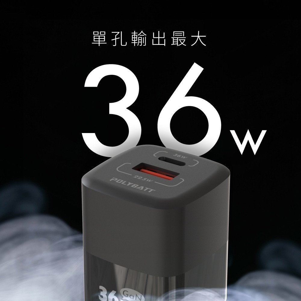【免運】POLYBATT🔥氮化鎵旅行充電器｜36W🔸快充📢譽的生食舖【保證正品】【📌25/07】-細節圖9