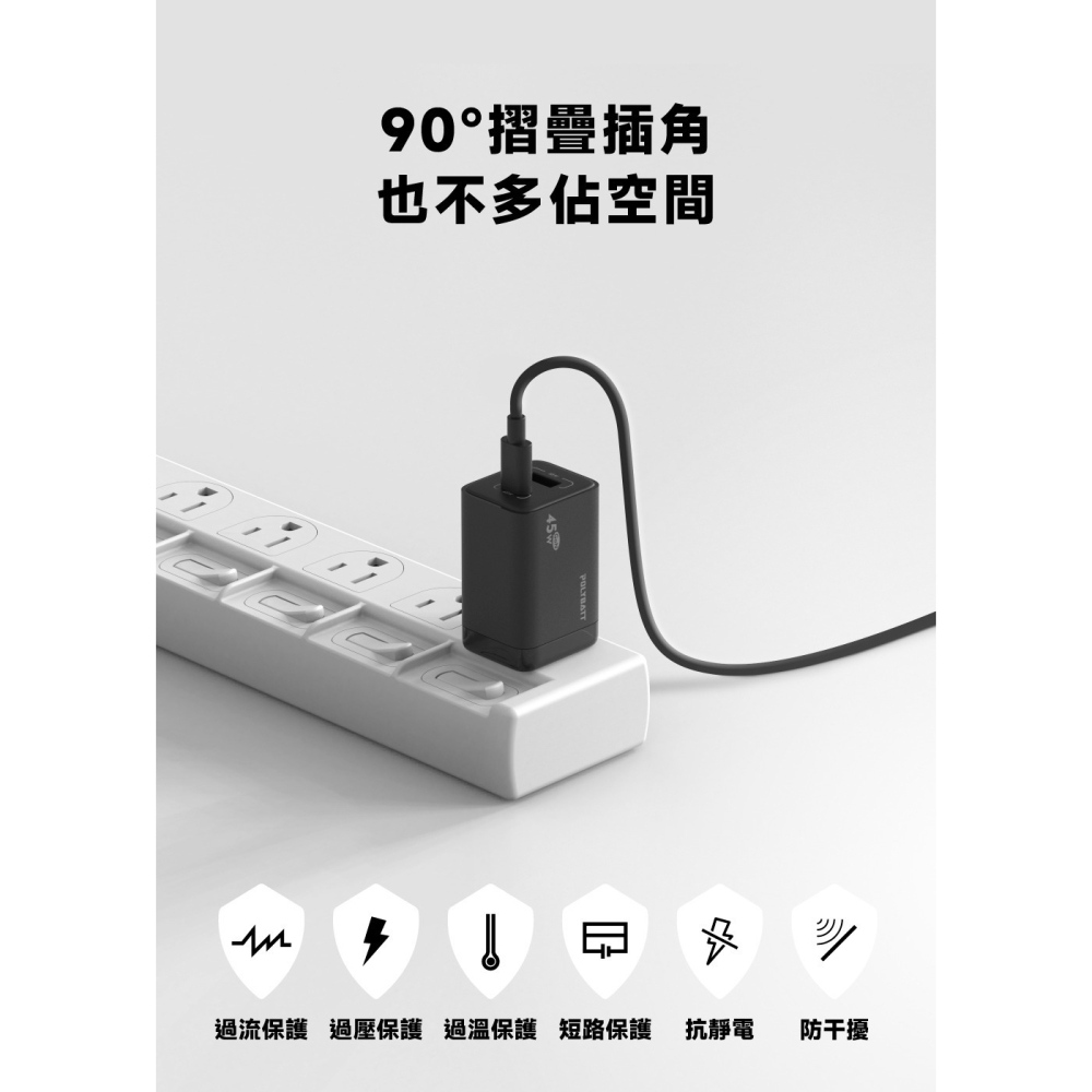 【免運】POLYBATT🔥氮化鎵旅行充電器｜45W🔸快充📢譽的生食舖【保證正品】【📌25/07】-細節圖7