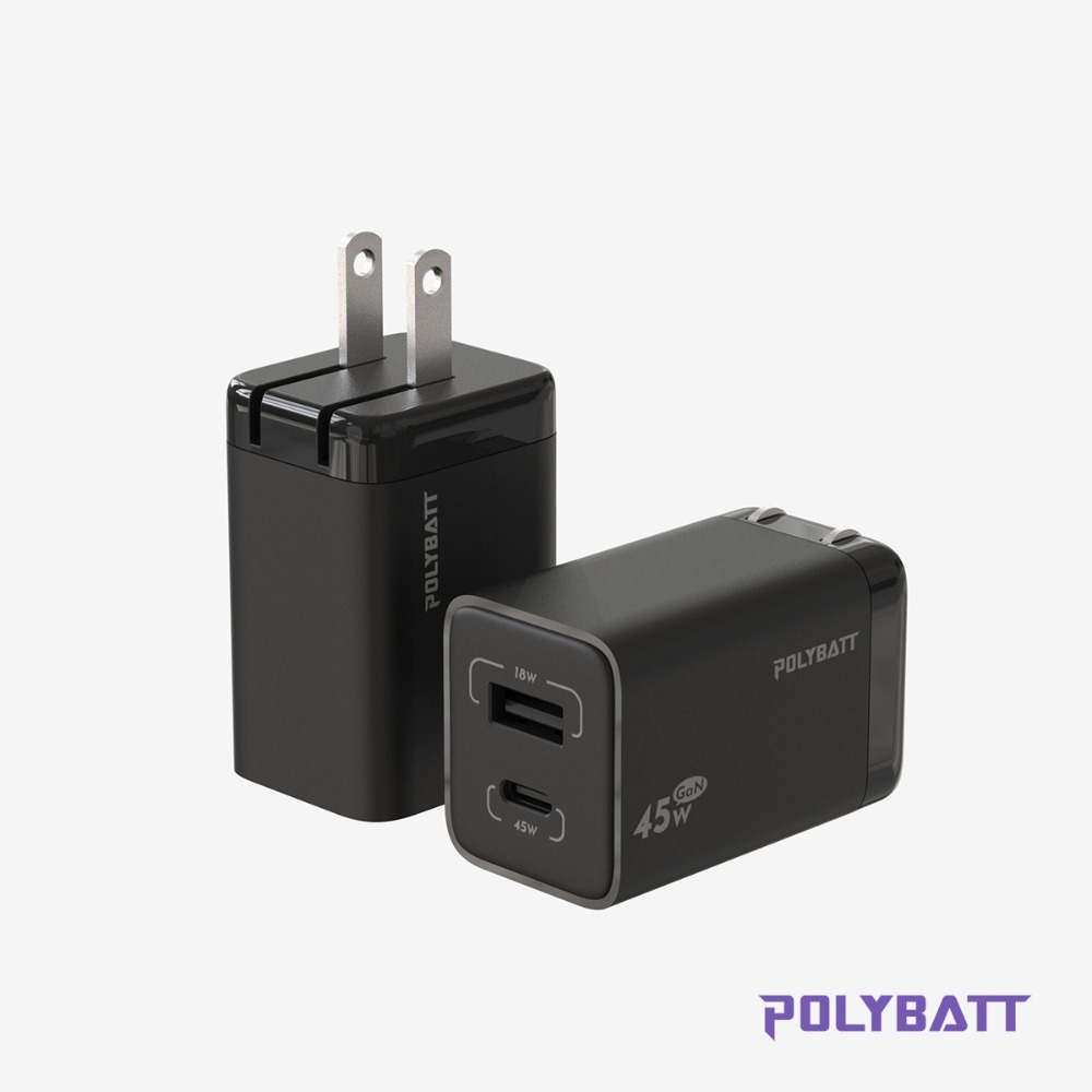 【免運】POLYBATT🔥氮化鎵旅行充電器｜45W🔸快充📢譽的生食舖【保證正品】【📌25/07】-規格圖8