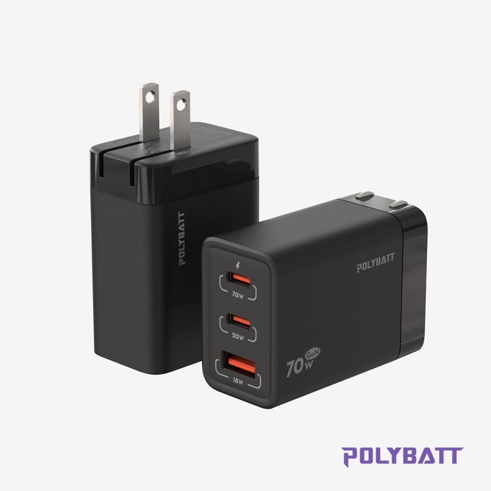 【免運】POLYBATT🔥氮化鎵旅行充電器｜70W🔸快充📢譽的生食舖【保證正品】【📌25/07】-規格圖10