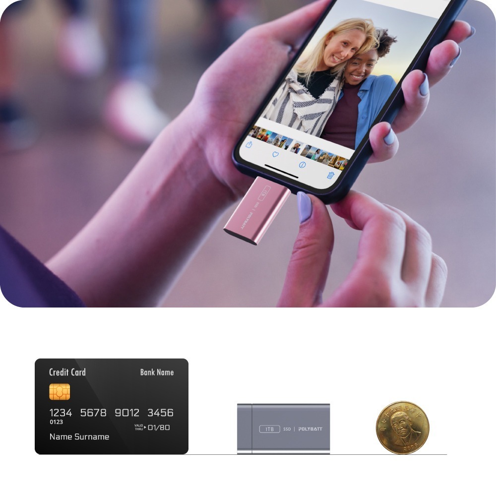 【免運】POLYBATT🔥高速數據傳輸固態硬碟｜450MB/s📢譽的生食舖【保證正品】【📌25/07】-細節圖7