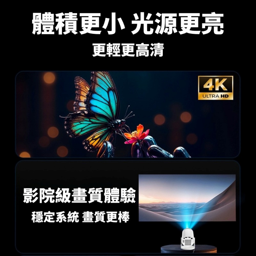 【免運】HY300 Pro 智慧投影機｜Netflix🔸Disney+📢譽的生食舖【保證正品】【📌25/07】-細節圖3