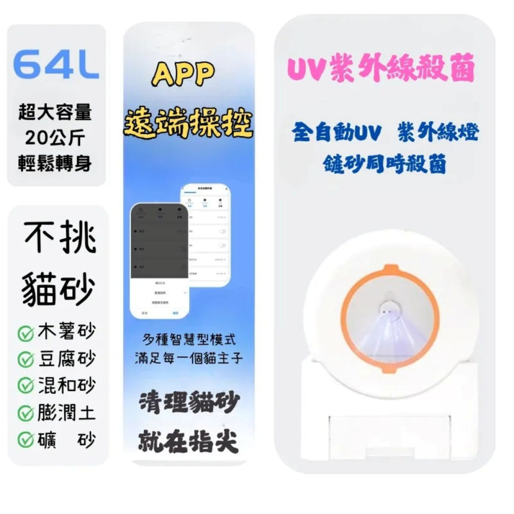 【免運】OPests🔥全自動寵物貓砂機｜UV殺菌🔸APP操作📢譽的生食舖【保證正品】【📌25/07】-細節圖5