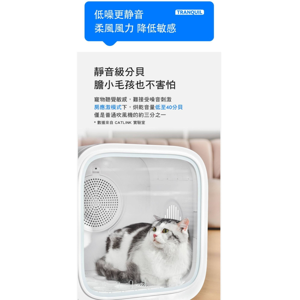 【免運】CATLINK🔥DRYER D01 65L智慧寵物烘毛機📢譽的生食舖【保證正品】【📌25/08】-細節圖3