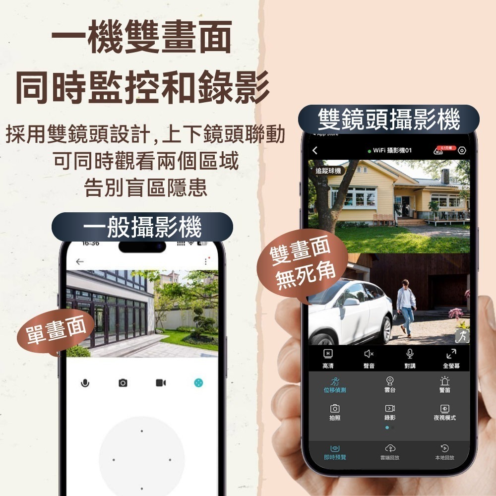 【免運】DTAudio🔥2K雙鏡頭WIIFI攝影機｜多件優惠🔸手機監控📢譽的生食舖【保證正品】【📌25/10】-細節圖4