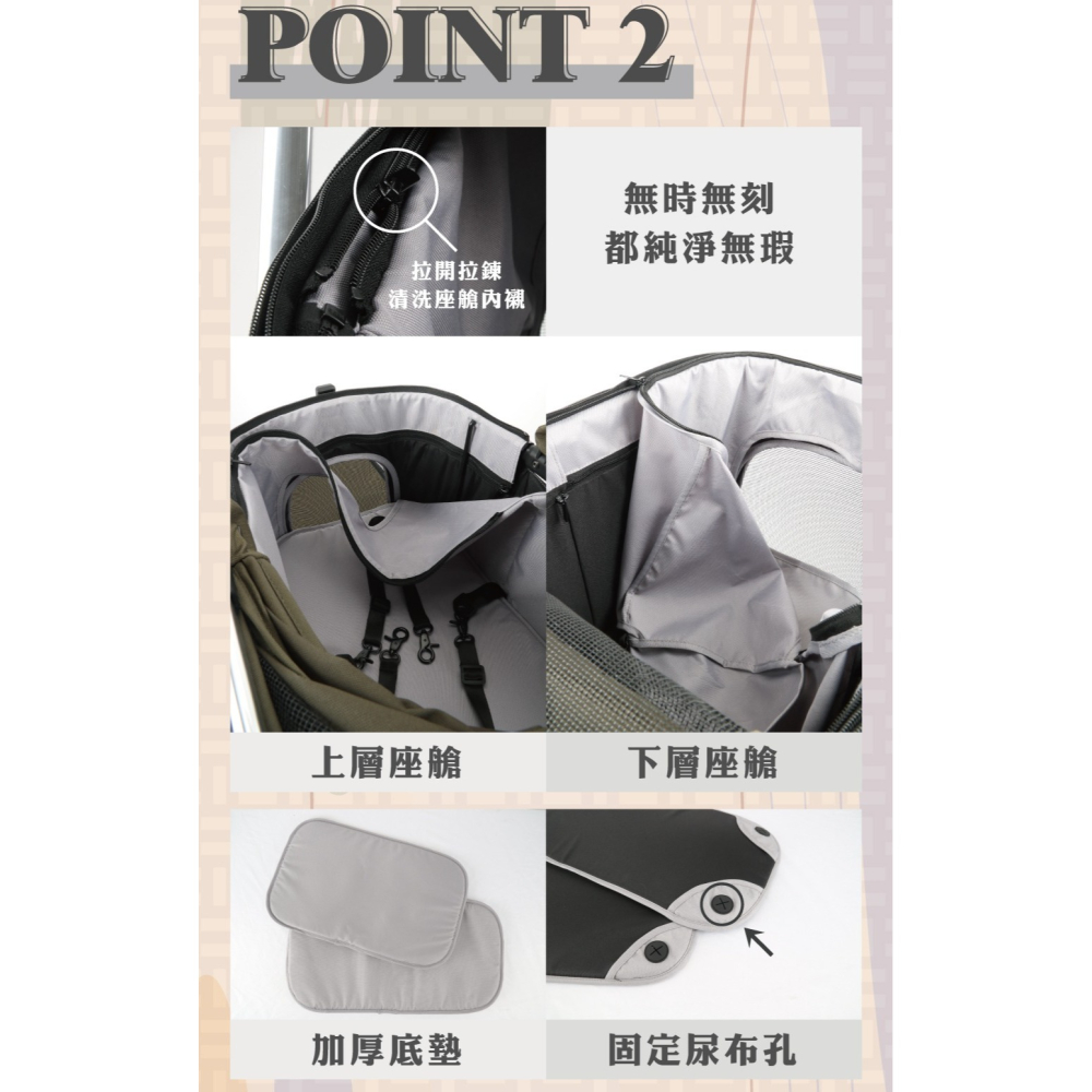 【會員優惠】JPW🔥Coody dual 雙層分離式寵物推車｜耐重車架🔸可分離式📢譽的生活美食舖📌25/12-細節圖3