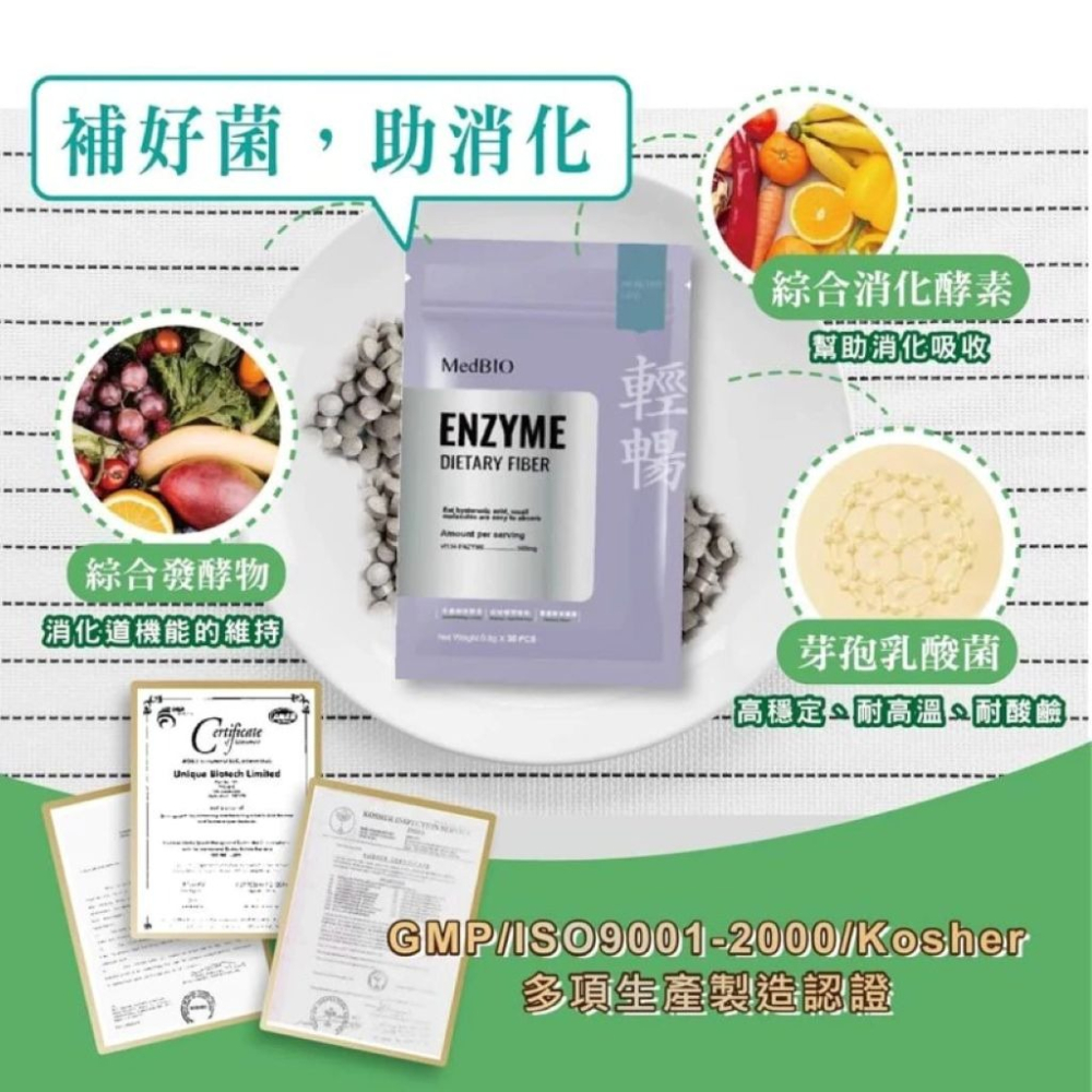 【會員優惠】MedBIO 美百優🔥蔓越莓蔬果便纖錠｜益生菌🔸綜合酵素🔸膳食纖維📢譽的生活美食舖📌25/12-細節圖3