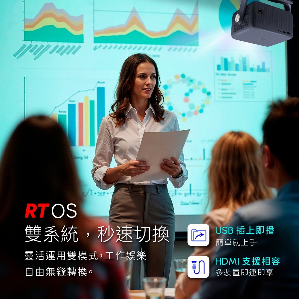 【會員優惠】RockTek🔥PJ400ｘLED智慧投影機｜4K解碼🔸自動對焦📢譽的生活美食舖📌25/12-細節圖7