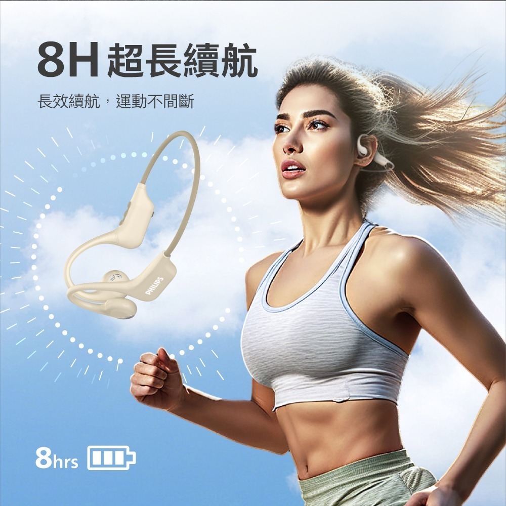 【會員優惠】PHILIPS🔥TAA1708ｘ氣傳導開放式運動耳掛藍牙耳機｜IPX4📢譽的生活美食舖📌25/12-細節圖6