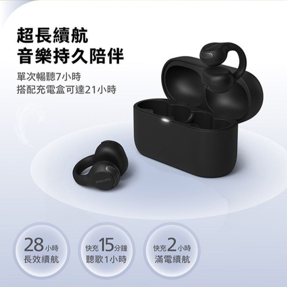 【會員優惠】PHILIPS🔥TAQ2000ｘAI麥克風長續航耳夾式無線藍牙耳機📢譽的生活美食舖📌25/12-細節圖3