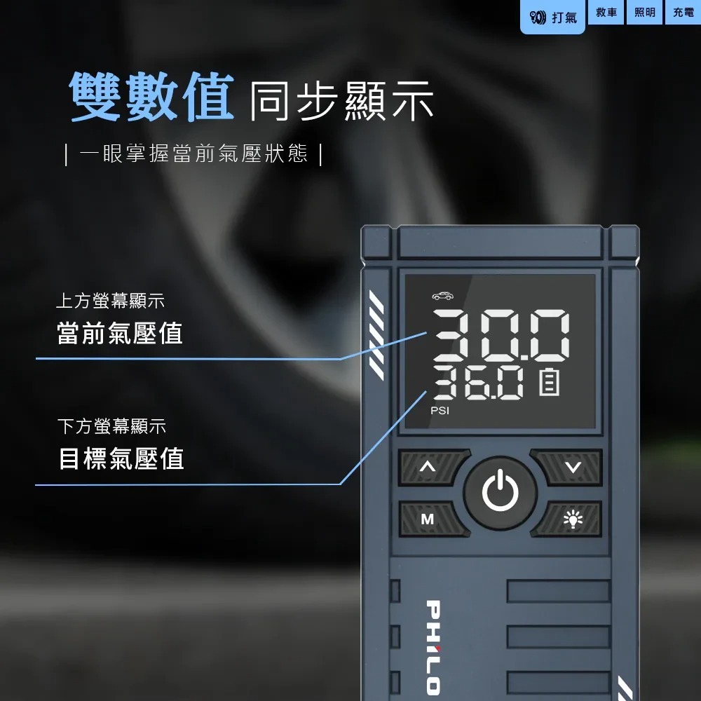 【會員優惠】PHILO 飛樂🔥行車救援王 Q12liteｘ救車打氣多功能機｜照明📢譽的生活美食舖📌25/12-細節圖6