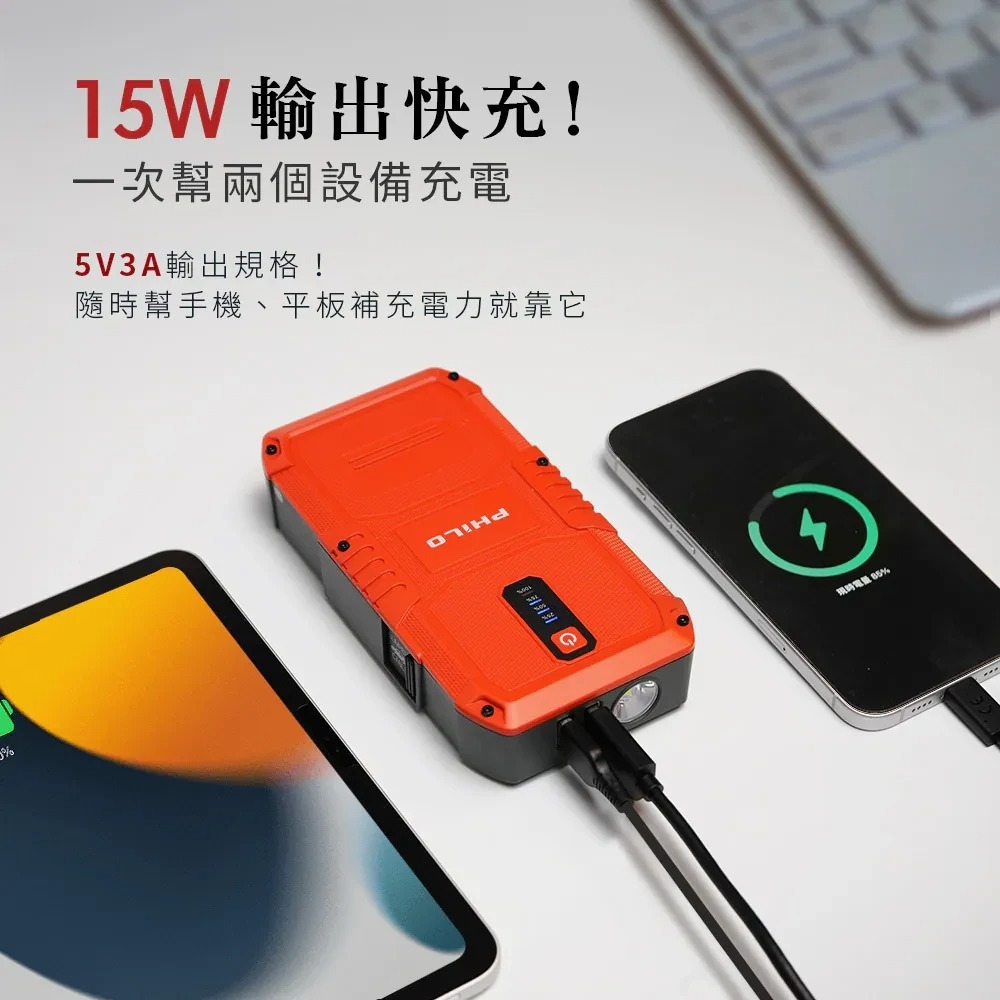 【會員優惠】PHILO 飛樂🔥PJ-512ｘ救車行動電源｜登山🔸照明🔸緊急啟動📢譽的生活美食舖📌25/12-細節圖7
