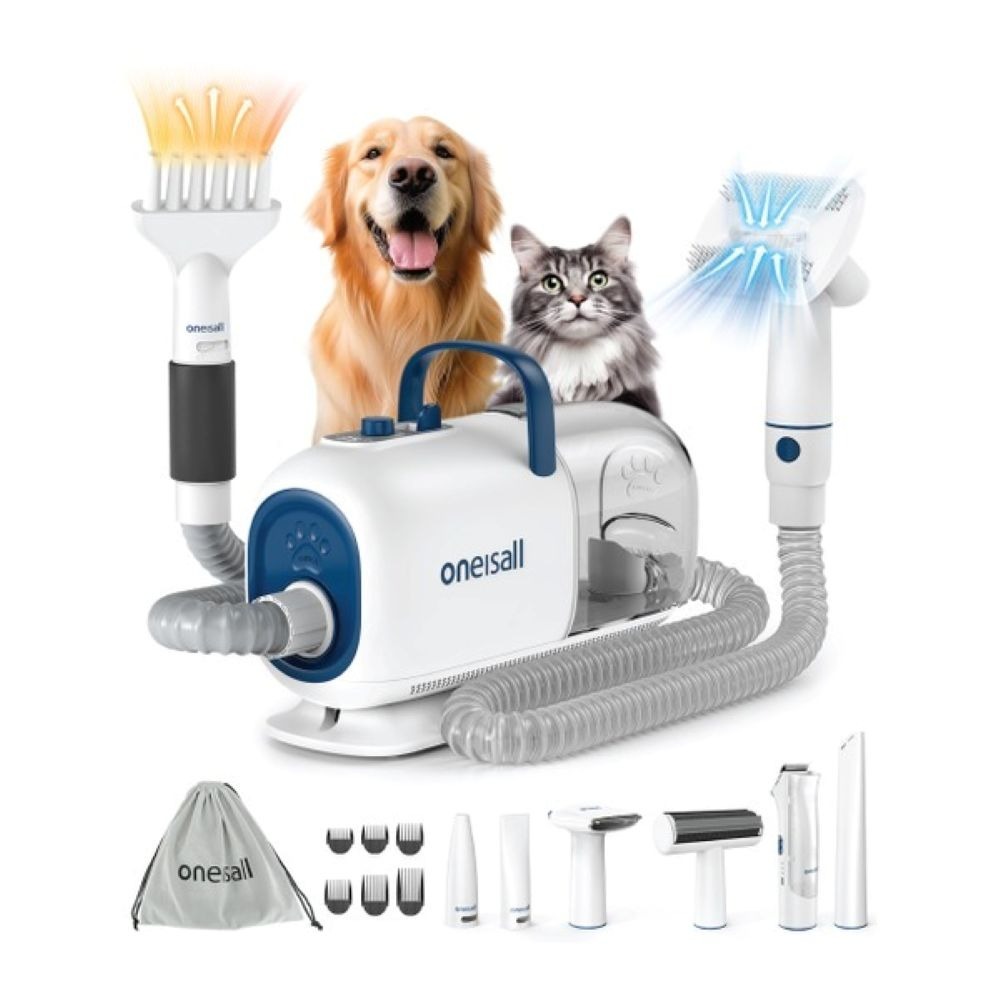 🐈️2合1寵物美容真空吸毛器｜白色