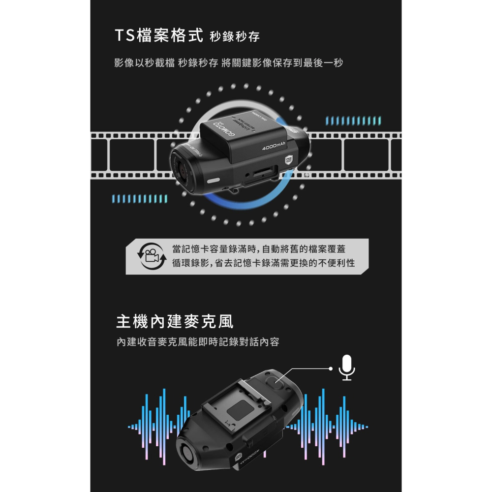 【會員優惠】GOMOTO🔥GR10ｘ雙鏡頭機車行車記錄器｜IP66🔸自動鎖檔📢譽的生活美食舖 📌26/02-細節圖10
