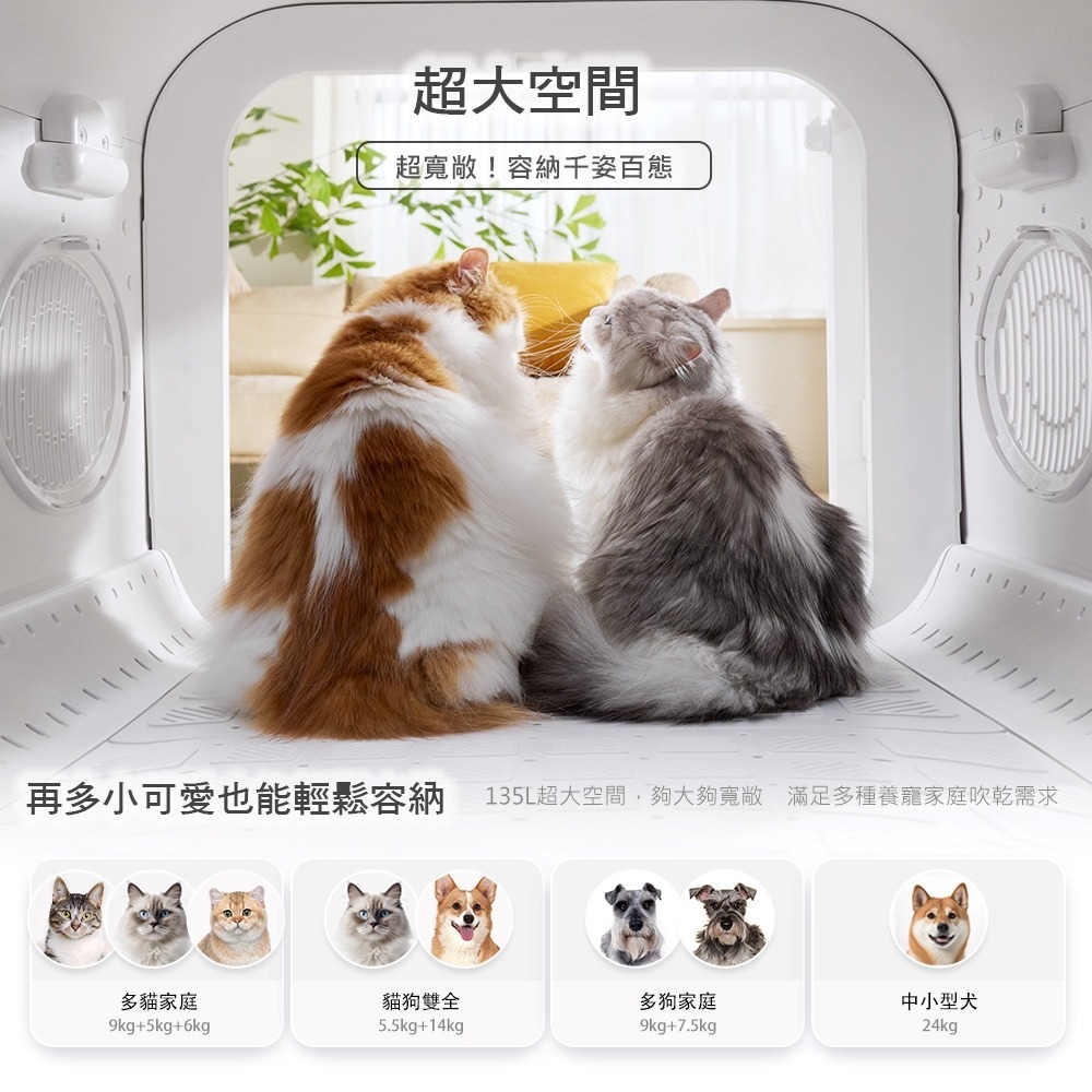【會員優惠】HomeRun 霍曼🔥寵物烘乾箱Ultra｜135L大容量🔸多功能控制鍵📢譽的生活美食舖 📌2602-細節圖2