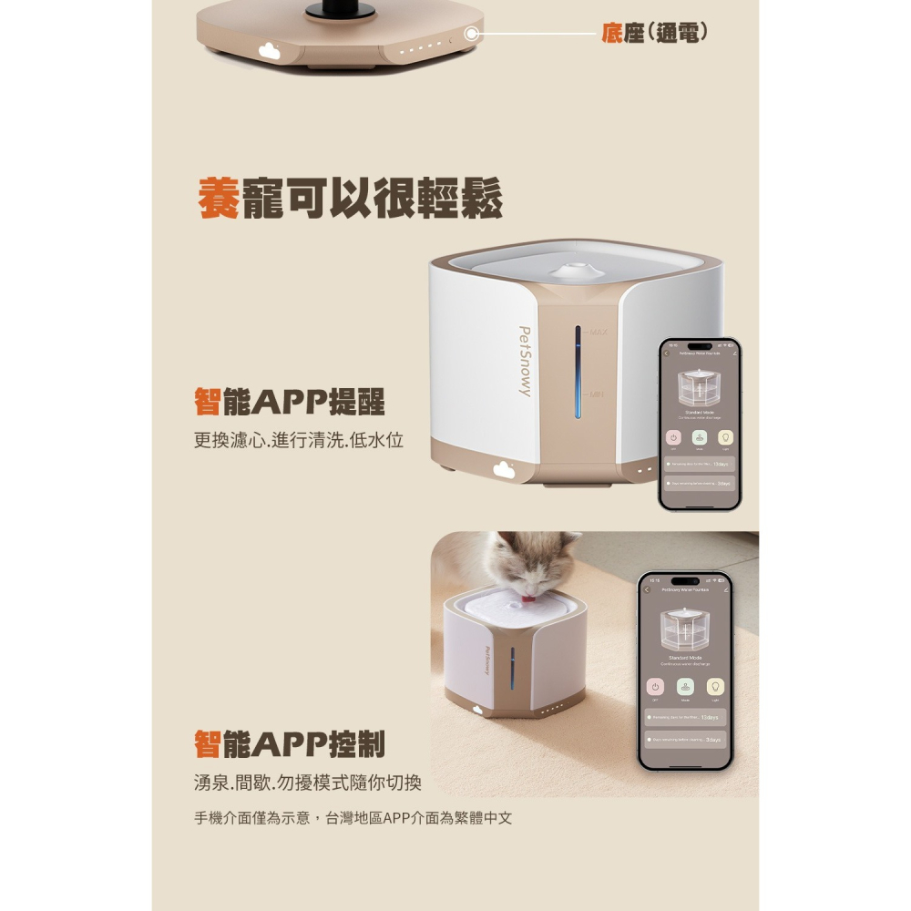 【會員優惠】PetSnowy🔥SNOW+ 寵物智能飲水機｜APP🔸拆洗🔸水電分離📢譽的生活美食舖 📌26/02-細節圖4
