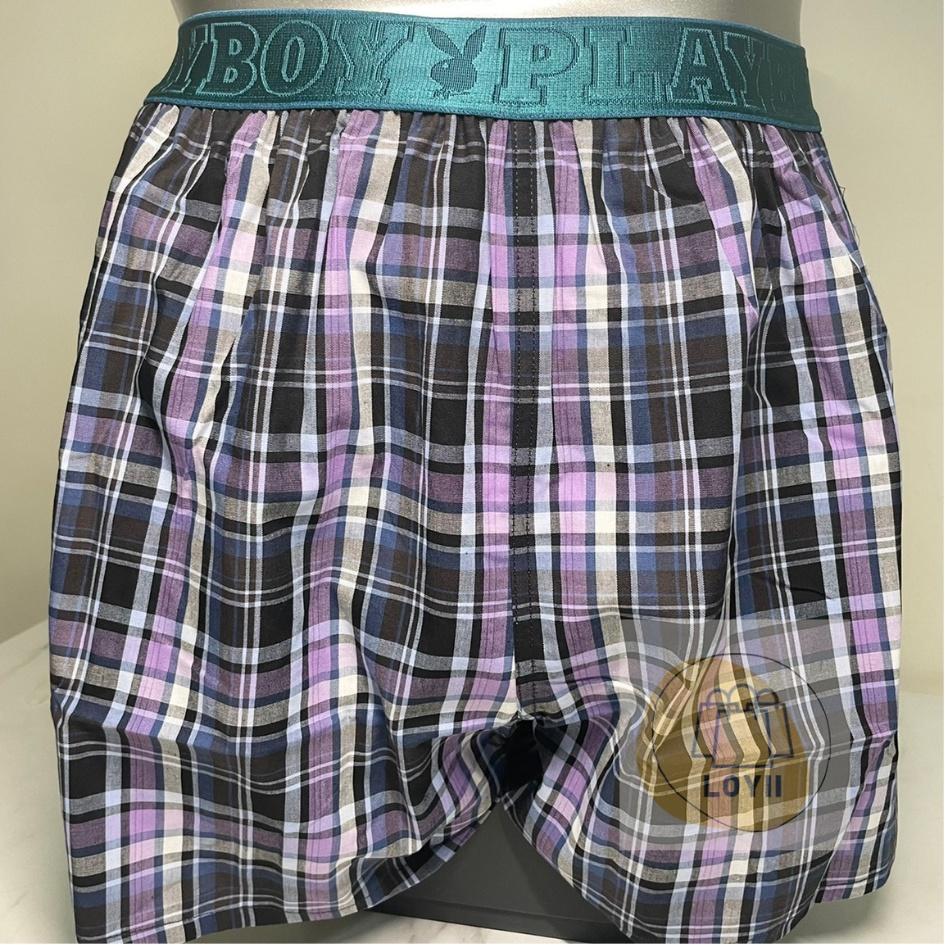 免運現貨秒出  PLAYBOY 男內褲  織帶五片式平口褲 寬鬆平口褲 四角褲 ｛樂藝 LOYII ｝-細節圖3