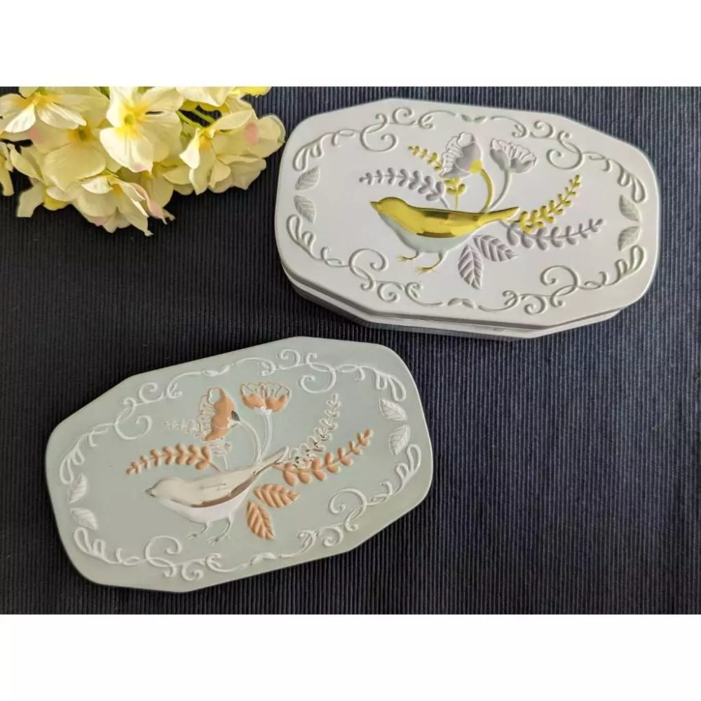 日本限定精緻鐵盒 幸福青鳥 收納 小物 禮物-規格圖1