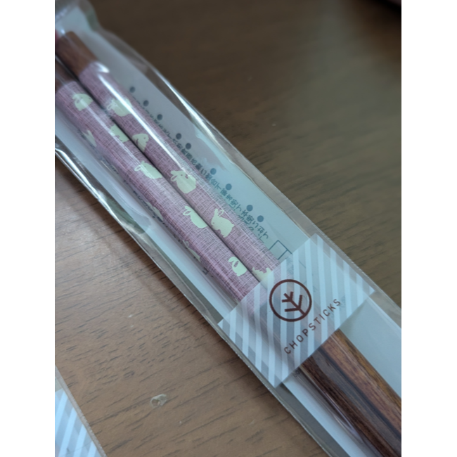 [日日] 日本帶回 日本製 和風 兔子 簡約 筷子 木筷 21cm-細節圖7