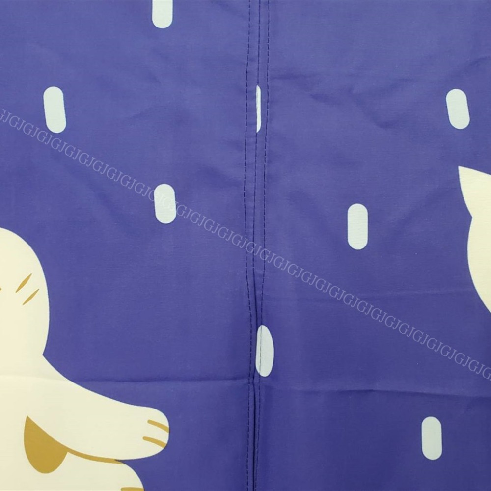 佳冠附發票～藍 點點貓門簾 貓咪門簾日式一片式對開麻布長門簾，尺寸約85*150，櫃簾 壁簾 不附桿需另購-細節圖2