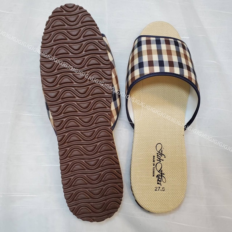 佳冠附發票~素雅格禾風輕便室內拖鞋 台灣製造 舒適和風日式靜音居家拖鞋 十字草蓆面拖鞋，防滑 靜音 時尚 拖鞋-細節圖4