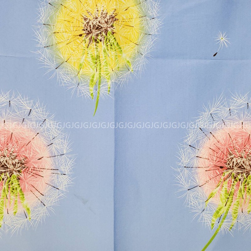 佳冠附發票~藍 加長蒲公英花園風水簾麻布風水簾門簾 自行車 腳踏車門簾，尺寸約:85*175CM 一片式無開 裝飾簾-細節圖2