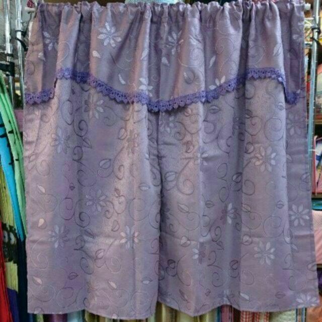 佳冠附發票~ 八角花大門簾 多彩小窗簾 5*4尺150*120公分穿桿式對開窗簾 DIY窗簾 緹花布穿桿式窗簾-細節圖6