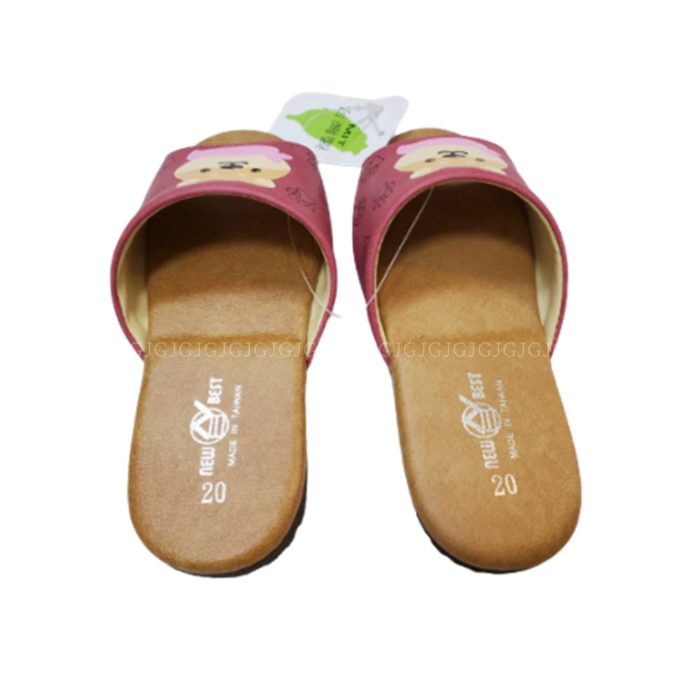 佳冠附發票~台灣製造 Q版柴犬室內拖鞋 兒童家居室內拖鞋 兒童皮革居家拖鞋 小朋友拖鞋 發泡棉室內拖鞋  靜音拖鞋-細節圖3