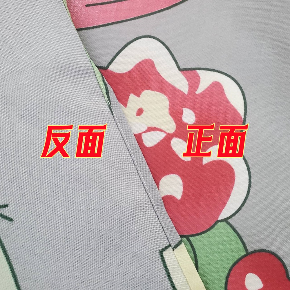 佳冠附發票～灰 仙人掌門簾 多肉植物門簾 日式一片式對開麻布長門簾，尺寸約80*150，櫃簾 壁簾 不附桿需另購-細節圖4